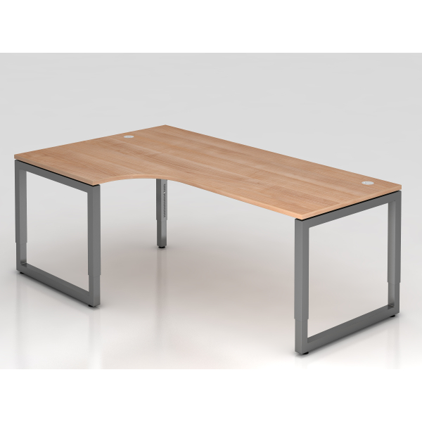 4032062167793 - Schreibtisch VRS manuell höhenverstellbar 85cm (H) 200x120cm (BxT) Nussbaum   graphit 4032062167793 Hammerbacher