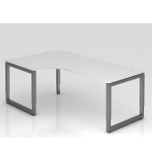 Schreibtisch VRS, manuell h&ouml;henverstellbar, 85cm (H), 200x120cm (BxT), wei&szlig; / graphit