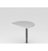 Anbautisch mit STF eckig 60x80cm GrauGraphit