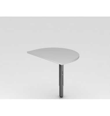 Anbautisch mit STF eckig 60x80cm GrauGraphit
