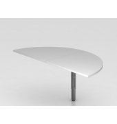 Anbautisch 2xViertelkreisSTF eckig GrauGrap