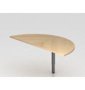 Anbautisch 2xViertelkreisSTF eckig EicheGra