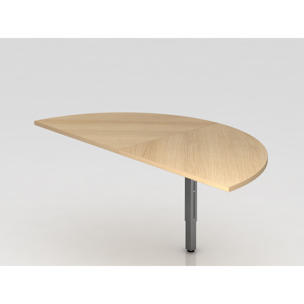 4032062168226 - Anbautisch 2xViertelkreisSTF eckig EicheGra 4032062168226 Hammerbacher