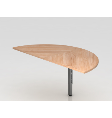 Anbautisch 2xViertelkreisSTF eckig NussbGra