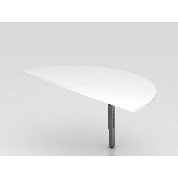 4032062168240 - Anbautisch 2xViertelkreisSTF eckig WeißGrap 4032062168240 Hammerbacher