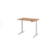 Sitz-Steh-Schreibtisch VXBHM, elektrisch h&ouml;henverstellbar, 129cm (H), 120x80cm (BxT), nussbaum / silber