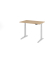 Sitz-Steh-Schreibtisch VXBHM, elektrisch h&ouml;henverstellbar, 129cm (H), 120x80cm (BxT), eiche / silber