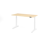 Sitz-Steh-Schreibtisch VXBHM, elektrisch h&ouml;henverstellbar, 129cm (H), 160x80cm (BxT), ahorn / wei&szlig;