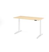 Sitz-Steh-Schreibtisch VXBHM, elektrisch h&ouml;henverstellbar, 129cm (H), 160x80cm (BxT), ahorn / wei&szlig;