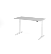 Sitz-Steh-Schreibtisch VXBHM, elektrisch h&ouml;henverstellbar, 129cm (H), 160x80cm (BxT), grau / wei&szlig;