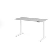 Sitz-Steh-Schreibtisch VXBHM, elektrisch h&ouml;henverstellbar, 129cm (H), 160x80cm (BxT), grau / wei&szlig;