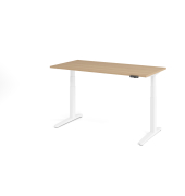 Sitz-Steh-Schreibtisch VXBHM, elektrisch h&ouml;henverstellbar, 129cm (H), 160x80cm (BxT), eiche / wei&szlig;