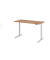 Sitz-Steh-Schreibtisch VXBHM, elektrisch h&ouml;henverstellbar, 129cm (H), 160x80cm (BxT), nussbaum / silber