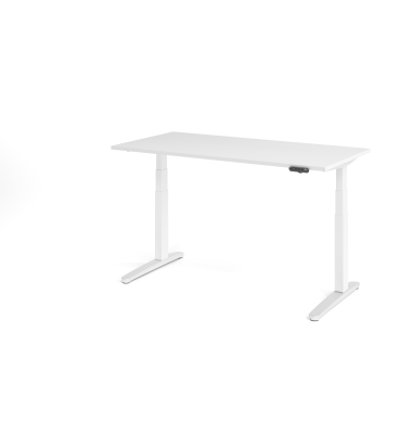Sitz-Steh-Schreibtisch VXBHM, elektrisch h&ouml;henverstellbar, 129cm (H), 160x80cm (BxT), wei&szlig; / wei&szlig;