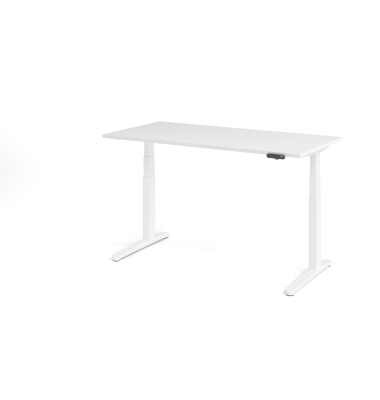 Sitz-Steh-Schreibtisch VXBHM, elektrisch h&ouml;henverstellbar, 129cm (H), 160x80cm (BxT), wei&szlig; / wei&szlig;