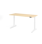Sitz-Steh-Schreibtisch VXBHM, elektrisch h&ouml;henverstellbar, 129cm (H), 180x80cm (BxT), ahorn / wei&szlig;