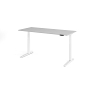Sitz-Steh-Schreibtisch VXBHM, elektrisch h&ouml;henverstellbar, 129cm (H), 180x80cm (BxT), grau / wei&szlig;