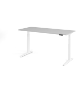 Sitz-Steh-Schreibtisch VXBHM, elektrisch h&ouml;henverstellbar, 129cm (H), 180x80cm (BxT), grau / wei&szlig;