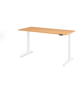 Sitz-Steh-Schreibtisch VXBHM, elektrisch h&ouml;henverstellbar, 129cm (H), 180x80cm (BxT), buche / wei&szlig;