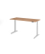 Sitz-Steh-Schreibtisch VXBHM, elektrisch h&ouml;henverstellbar, 129cm (H), 180x80cm (BxT), nussbaum / silber