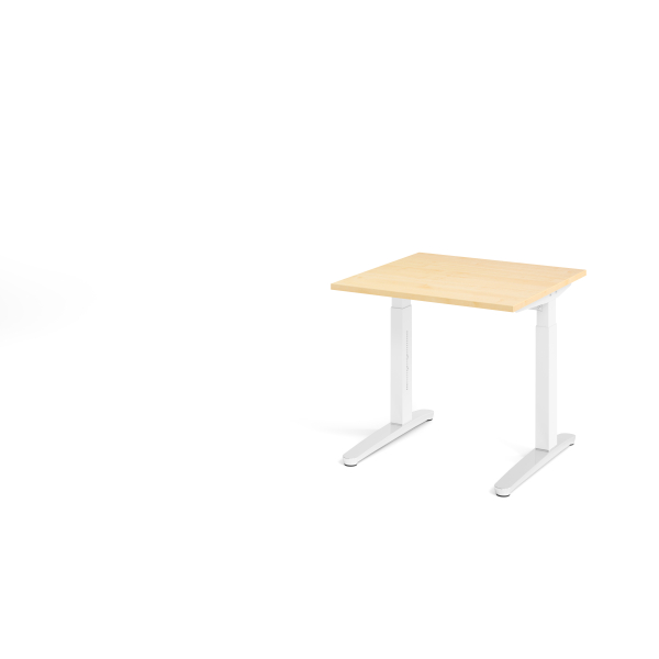 4032062168943 - Schreibtisch VXB manuell höhenverstellbar 85cm (H) ahorn   weiß 4032062168943 Hammerbacher