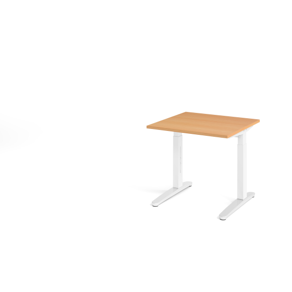 4032062169001 - Schreibtisch VXB manuell höhenverstellbar 85cm (H) buche   weiß 4032062169001 Hammerbacher