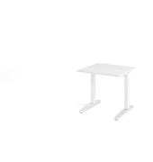 Schreibtisch VXB, manuell h&ouml;henverstellbar, 85cm (H), 80x80cm (BxT), wei&szlig; / wei&szlig;