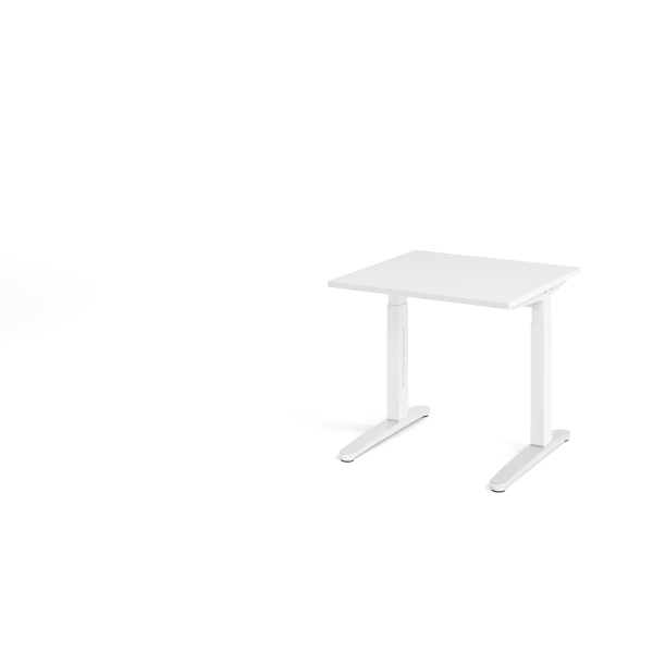 4032062169087 - Schreibtisch VXB manuell höhenverstellbar 85cm (H) 80x80cm (BxT) Weiß   weiß 4032062169087 Hammerbacher