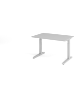 Schreibtisch VXB, manuell h&ouml;henverstellbar, 85cm (H), 120x80cm (BxT), grau / silber