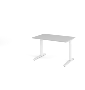 Schreibtisch VXB, manuell h&ouml;henverstellbar, 85cm (H), 120x80cm (BxT), grau / wei&szlig;