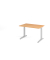 Schreibtisch VXB, manuell h&ouml;henverstellbar, 85cm (H), 120x80cm (BxT), buche / silber