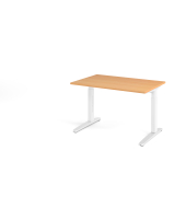 Schreibtisch VXB, manuell h&ouml;henverstellbar, 85cm (H), 120x80cm (BxT), buche / wei&szlig;