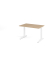 Schreibtisch VXB, manuell h&ouml;henverstellbar, 85cm (H), 120x80cm (BxT), eiche / wei&szlig;