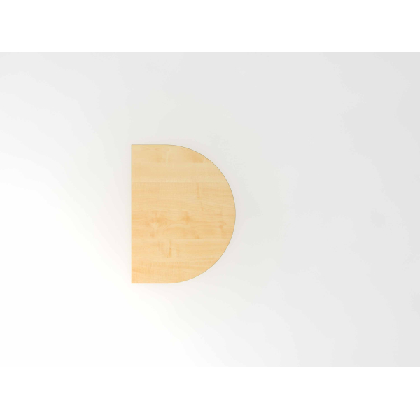 4032062169254 - Ansatztisch TOPAS LINE für elektrisch höhenverstellb Schreibtische T 600 Ahorn Silber