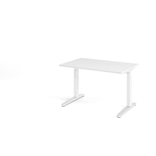 4032062169339 - Schreibtisch VXB manuell höhenverstellbar 85cm (H) 120x80cm (BxT) Weiß   weiß 4032062169339 Hammerbacher