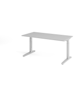 Schreibtisch VXB, manuell h&ouml;henverstellbar, 85cm (H), 160x80cm (BxT), grau / silber
