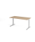 Schreibtisch VXB, manuell h&ouml;henverstellbar, 85cm (H), 160x80cm (BxT), eiche / silber