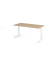 Schreibtisch VXB, manuell h&ouml;henverstellbar, 85cm (H), 160x80cm (BxT), eiche / wei&szlig;