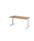 Schreibtisch VXB, manuell h&ouml;henverstellbar, 85cm (H), 160x80cm (BxT), nussbaum / silber