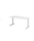 Schreibtisch VXB, manuell h&ouml;henverstellbar, 85cm (H), 160x80cm (BxT), wei&szlig; / silber