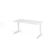 Schreibtisch VXB, manuell h&ouml;henverstellbar, 85cm (H), 160x80cm (BxT), wei&szlig; / wei&szlig;