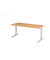 Schreibtisch VXB, manuell h&ouml;henverstellbar, 85cm (H), 180x80cm (BxT), buche / silber
