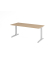 Schreibtisch VXB, manuell h&ouml;henverstellbar, 85cm (H), 180x80cm (BxT), eiche / silber