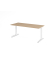 Schreibtisch VXB, manuell h&ouml;henverstellbar, 85cm (H), 180x80cm (BxT), eiche / wei&szlig;