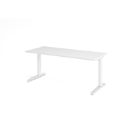 Schreibtisch VXB, manuell h&ouml;henverstellbar, 85cm (H), 180x80cm (BxT), wei&szlig; / wei&szlig;