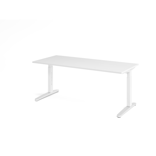 4032062169735 - Schreibtisch VXB manuell höhenverstellbar 85cm (H) 180x80cm (BxT) Weiß   weiß 4032062169735 Hammerbacher