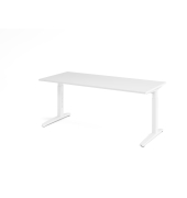 Schreibtisch VXB, manuell h&ouml;henverstellbar, 85cm (H), 180x80cm (BxT), wei&szlig; / wei&szlig;