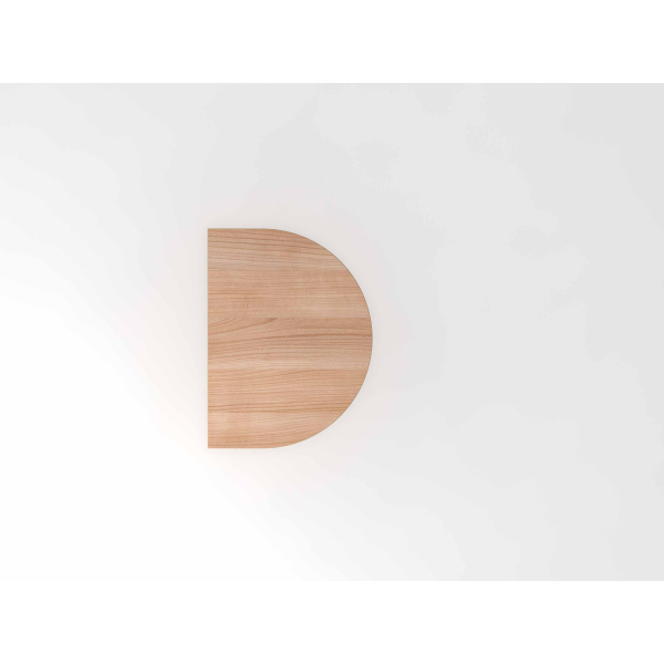 4032062170311 - Anbautisch höhenverstellbar XBA60 nussbaum weiß Tropfenform 800 x 600 x 680 - 850 cm