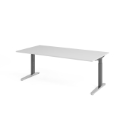 Schreibtisch VXB, manuell h&ouml;henverstellbar, 85cm (H), 200x100cm (BxT), grau / graphit