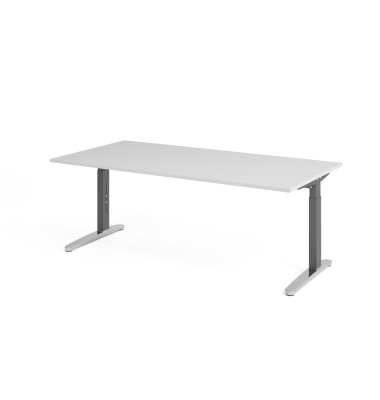 Schreibtisch VXB, manuell h&ouml;henverstellbar, 85cm (H), 200x100cm (BxT), grau / graphit